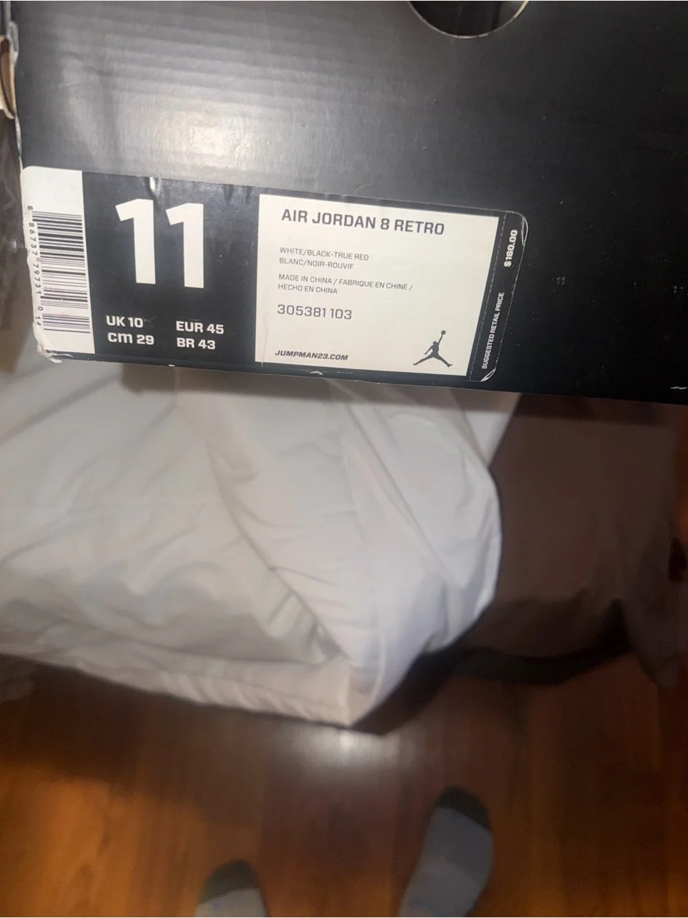 Jordan White Black Red High-Top Basketball Sneakers